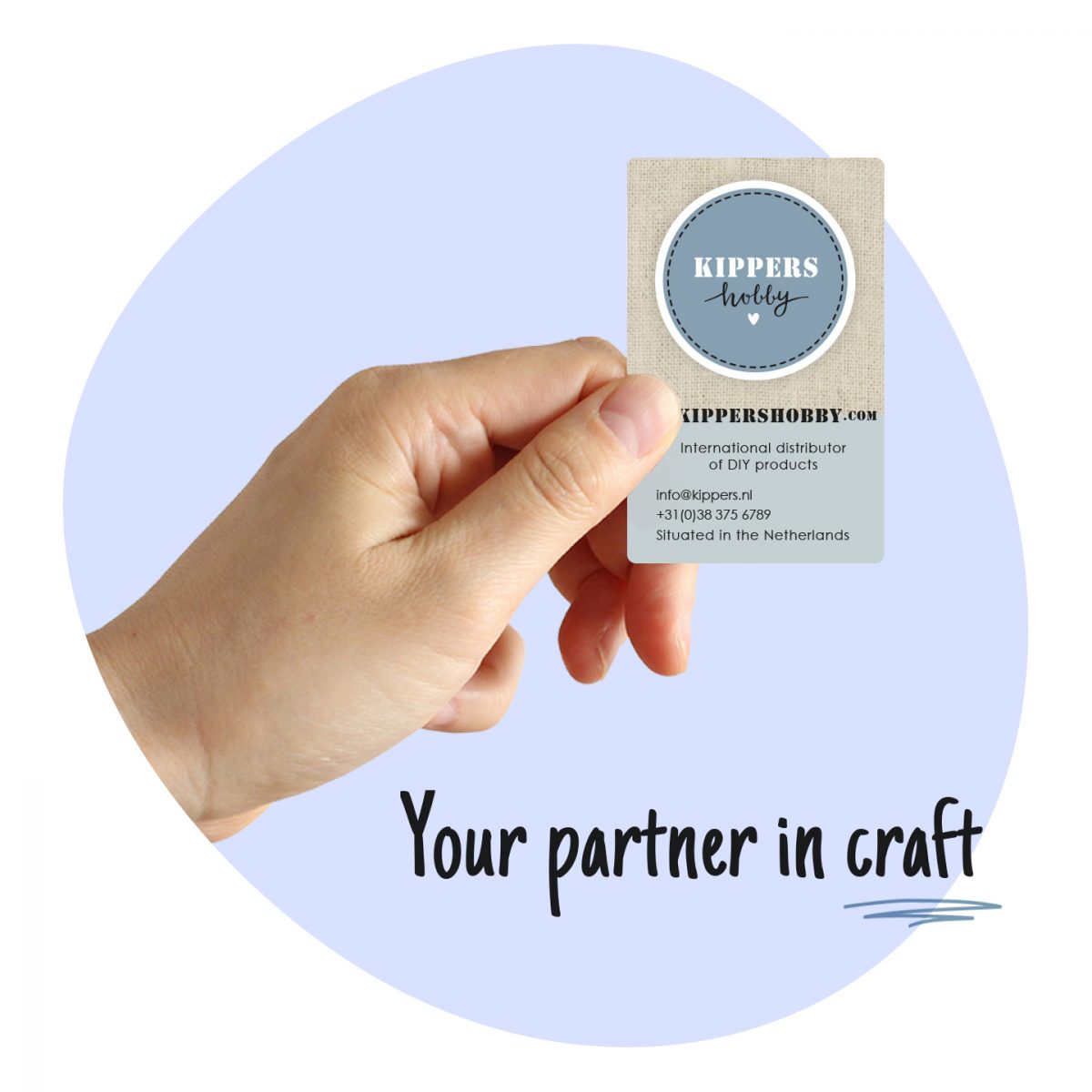 image of hand with business card