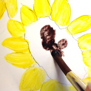 Schritt 2 Sonnenblumenmalerei
