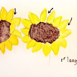 step 3 sunflower painting