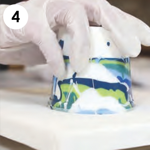 pouring paint